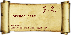 Fazekas Kitti névjegykártya